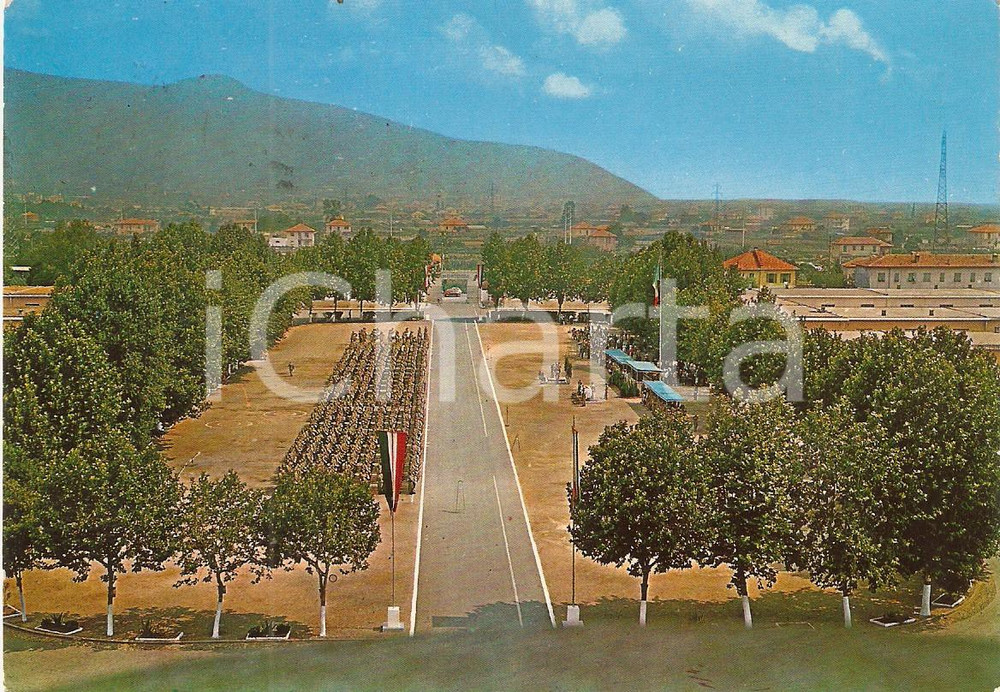 Cartolina originale da collezione 1969 ALBENGA SV Parata militare alla Caserma TURINETTO Cartolina FG VG 1