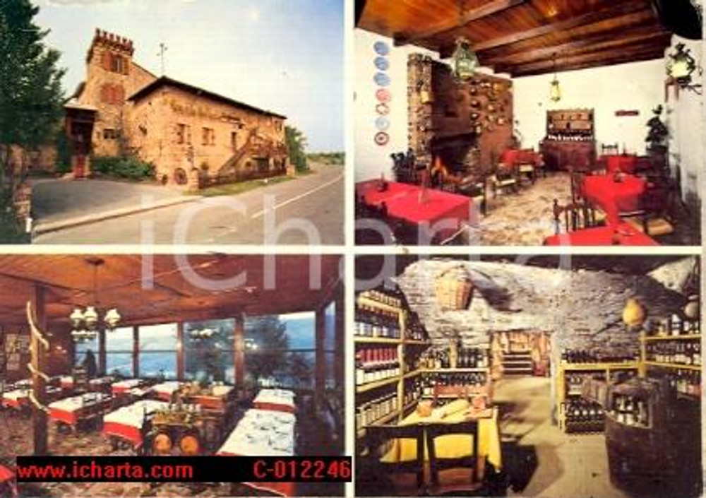 Cartolina originale da collezione 1975 ca RIVERGARO PC Ristorante Castellaccio ATTENDOLO Cartolina VINTAGE FG NV 1