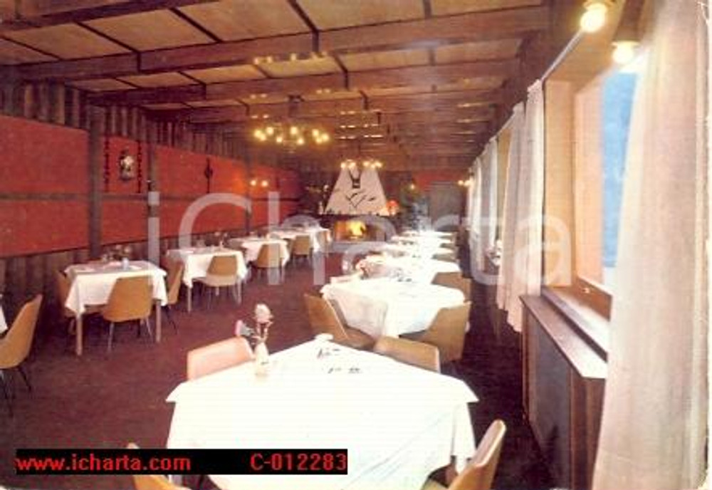 Cartolina originale da collezione 1968 COURMAYEUR Terrazza Hotel ETOILE DES NEIGES Cartolina VINTAGE FG VG 1