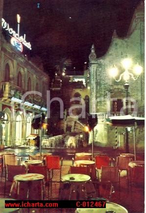 Cartolina originale da collezione 1966 TAORMINA ME Il bar WONDERBAR by night Cartolina VINTAGE FG VG 1