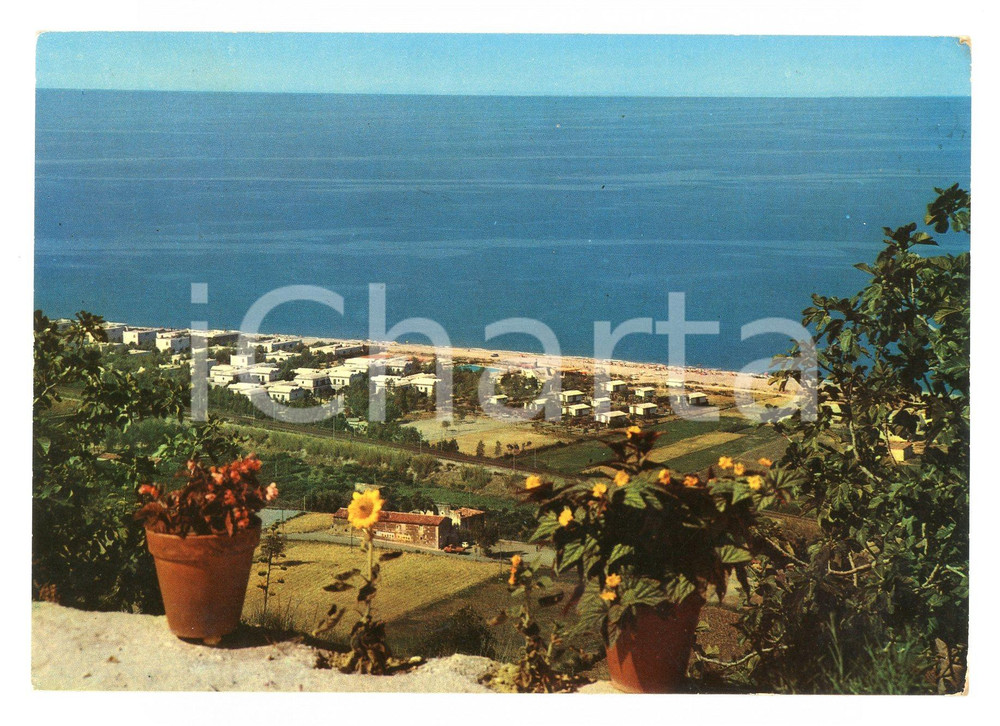 Cartolina originale da collezione 1973 SANGINETO CS Panorama dall Hotel 5 STELLE Cartolina VINTAGE FG VG 1