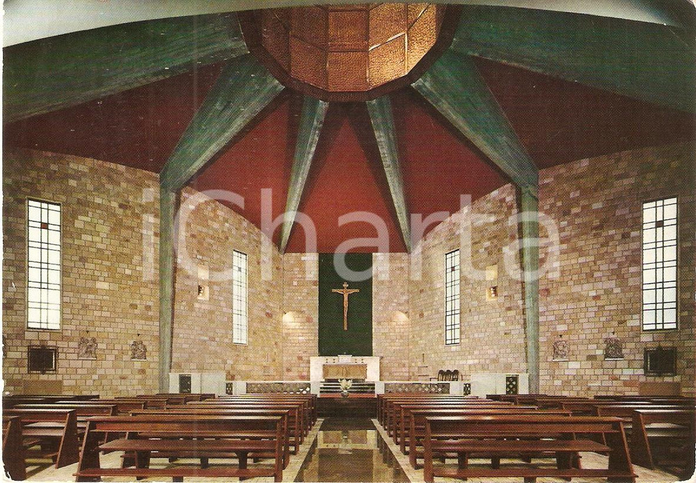 Cartolina originale da collezione 1967 SOTTO IL MONTE GIOVANNI XXIII BG Cappella Seminario PIME Cartolina FG VG 1