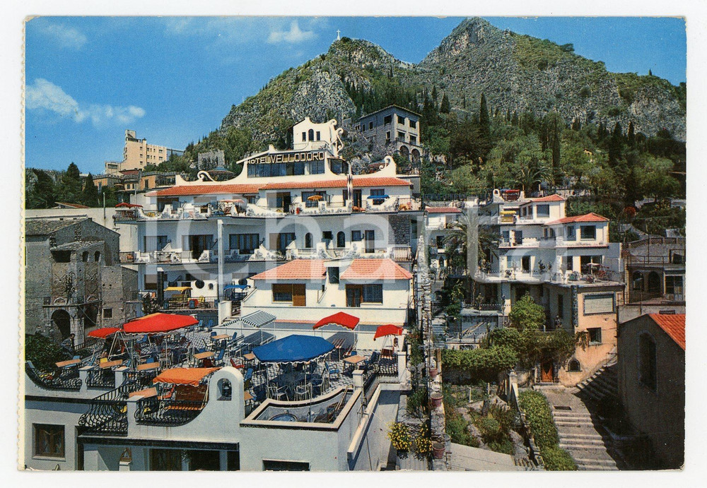 Cartolina originale da collezione 1970 ca TAORMINA ME Hotel VELLO D ORO Ala di Ponente Cartolina VINTAGE FG NV 1
