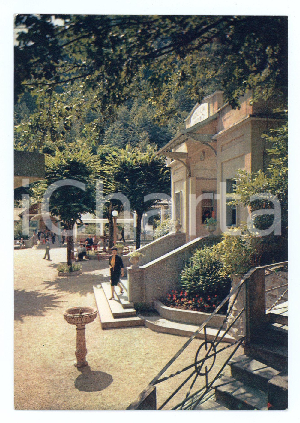 Cartolina originale da collezione 1960 ca BOGNANCO VB Terme Ingresso Padiglione RUBINO Cartolina ANIMATA FG NV 1