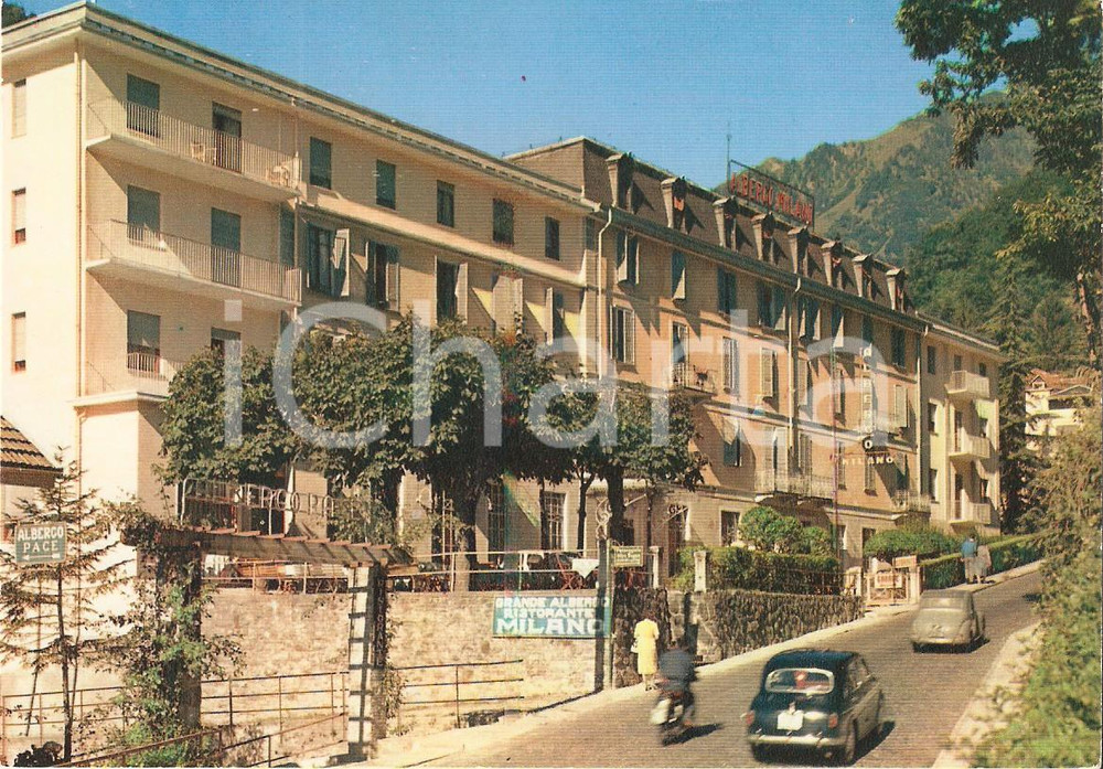 Cartolina originale da collezione 1960 ca BOGNANCO TERME VB Grande Albergo MILANO Cartolina ANIMATA FG NV 1
