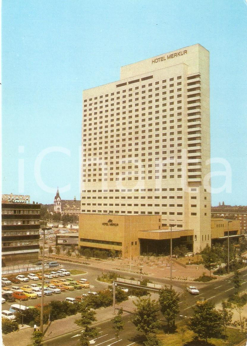 Cartolina originale da collezione 1970 ca LEIPZIG GERMANIA Hotel Merkur  Panorama Cartolina FG NV 1