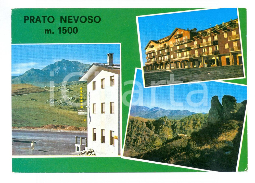 Cartolina originale da collezione 1971 FRABOSA SOTTANA CN PRATO NEVOSO Albergo BELVEDERE Cartolina FG VG 1