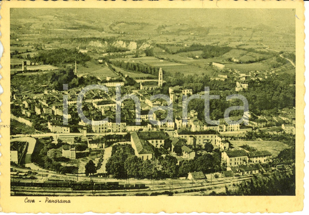 Cartolina originale da collezione 1946 CEVA (CN) Panorama *Cartolina postale FG VG 1