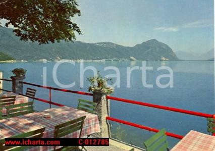 Cartolina originale da collezione 1960 RIVA SAN VITALE Lago Lugano Ristorante bar TERMINUS POJANA FG VG 1