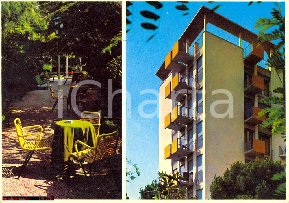 Cartolina originale da collezione 1975 ca ABANO TERME PD Hotel Terme Firenze  Cartolina pubblicitaria VINTAGE 1