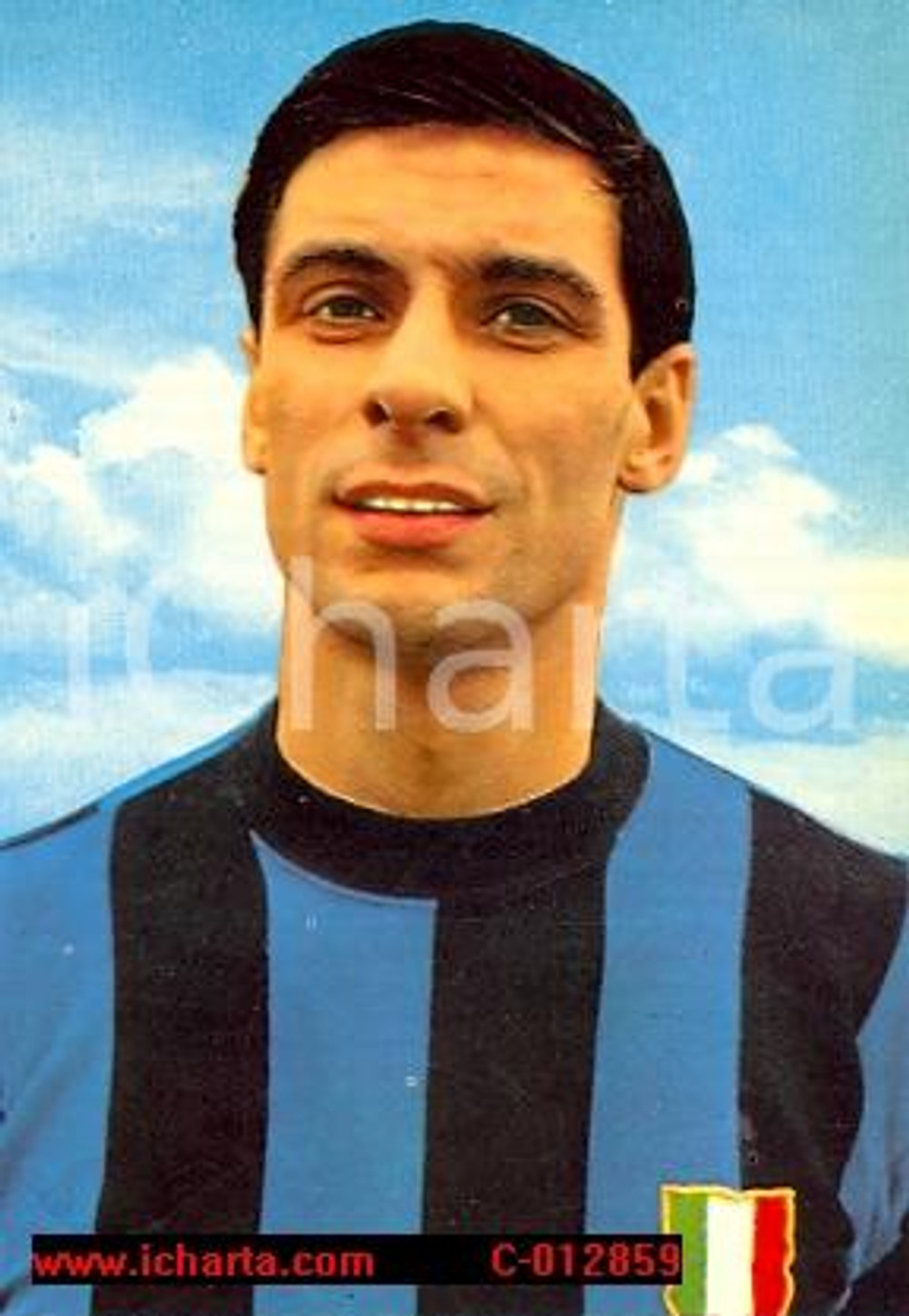 Cartolina originale da collezione 1966 Inter GUARNERI ARISTIDE cartolina postale FG NV autentica 1