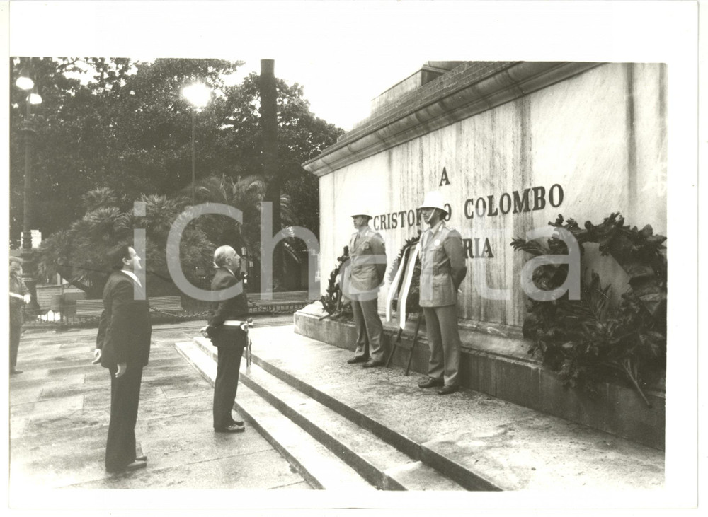 Fotografia d epoca originale 1990 ca GENOVA Celebrazioni 25 Aprile  Polizia locale Foto VINTAGE 24x18 cm 1