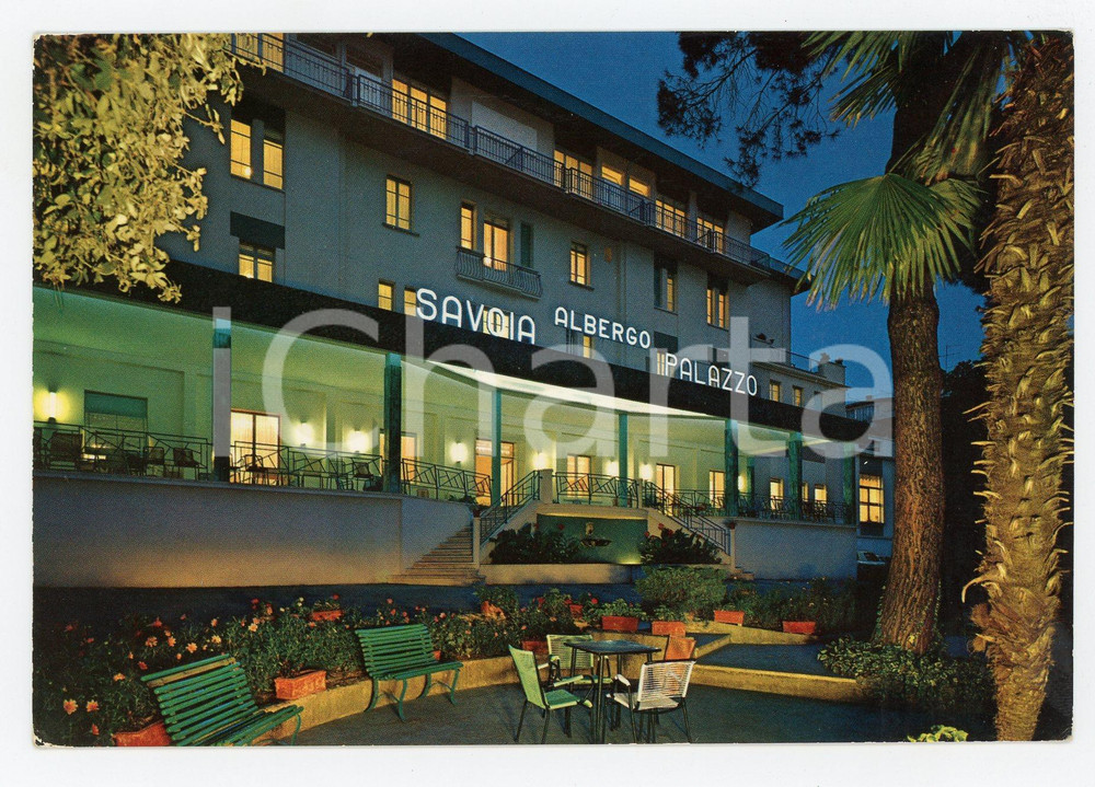 Cartolina originale da collezione 1975 CHIANCIANO TERME SI Casa Ufficiale Albergo SAVOIA PALAZZO Cartolina VINTAGE 1