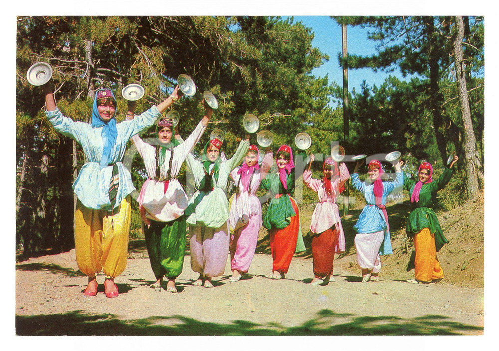 Cartolina originale da collezione 1975 ca YOZGAT TURCHIA Donne in costume tradizionale Cartolina VINTAGE FG NV 1