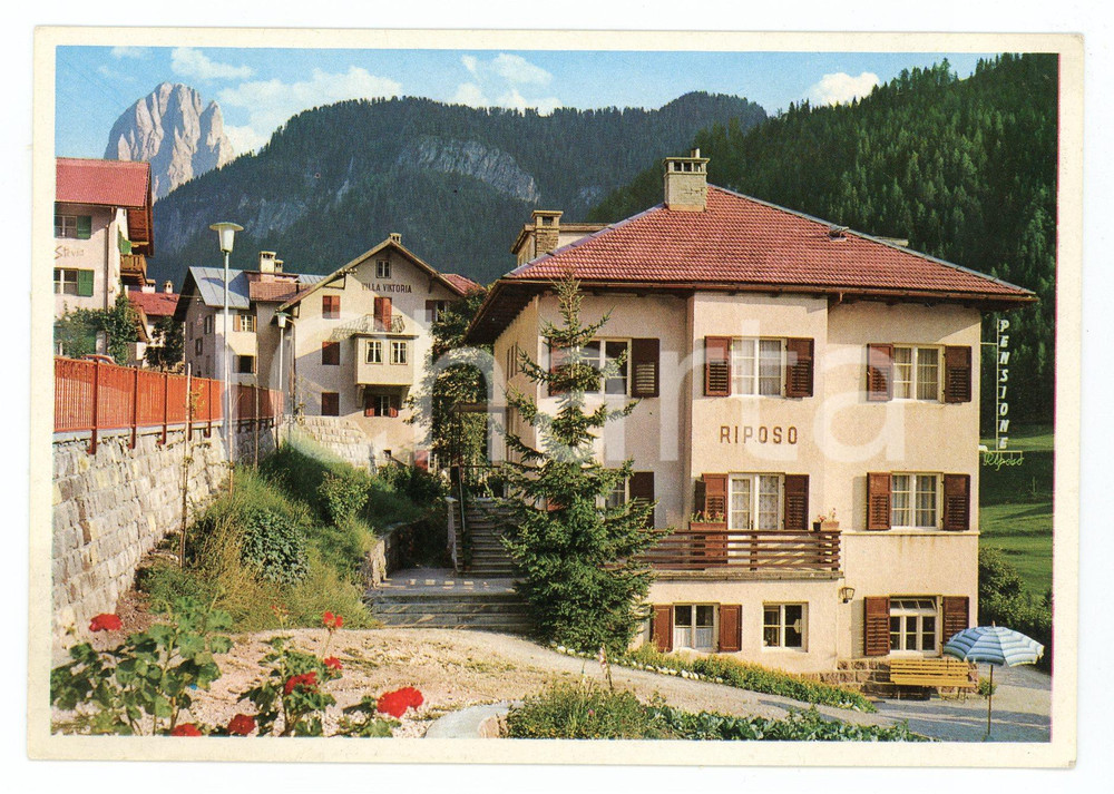 Cartolina originale da collezione 1970 ca BOLZANO La pensione RIPOSO e Villa VIKTORIA Cartolina postale FG NV 1