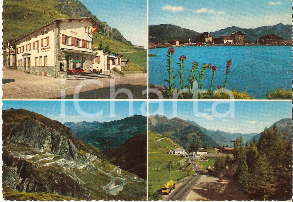 Cartolina originale da collezione 1966 AIROLO SVIZZERA Hotel ristorante Motto Bartola Vedutine Cartolina FG VG 1