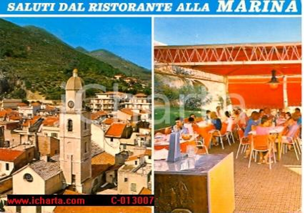 Cartolina originale da collezione 1970 ca BORGHETTO SANTO SPIRITO SV Ristorante alla Marina Cartolina FG NV 1