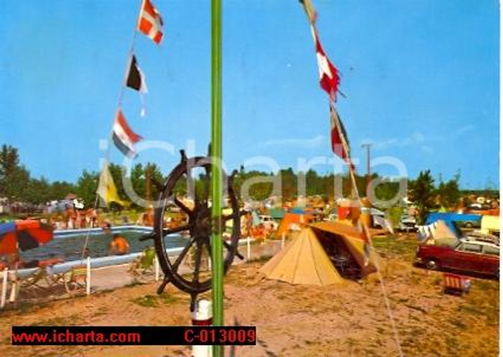 Cartolina originale da collezione 1966 GRADO GO International Camping TENUTA PRIMERO Animata Cartolina FG VG 1