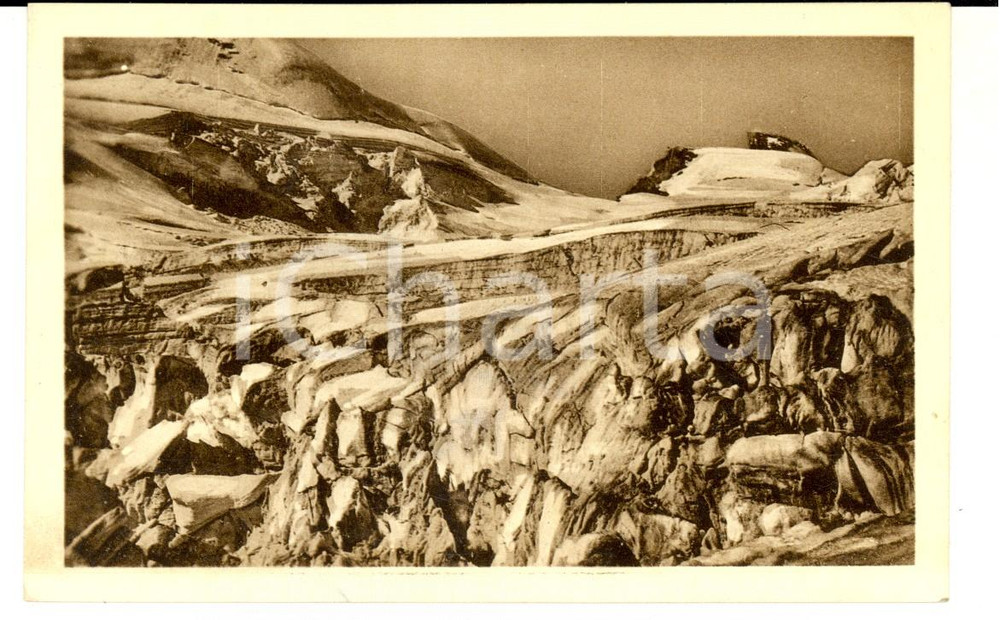 Cartolina originale da collezione 1930 ca COURMAYEUR AO Seracchi sul Monte BIANCO Cartolina FP VG 1