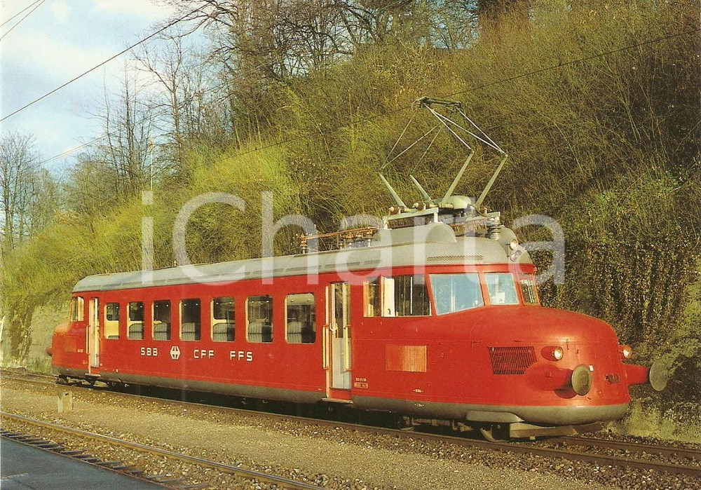 Cartolina originale da collezione 1980 ca SVIZZERA Ferrovie SBB  ROTER PFEIL Locomotiva RAe 2/4 1001 Cartolina FG 1