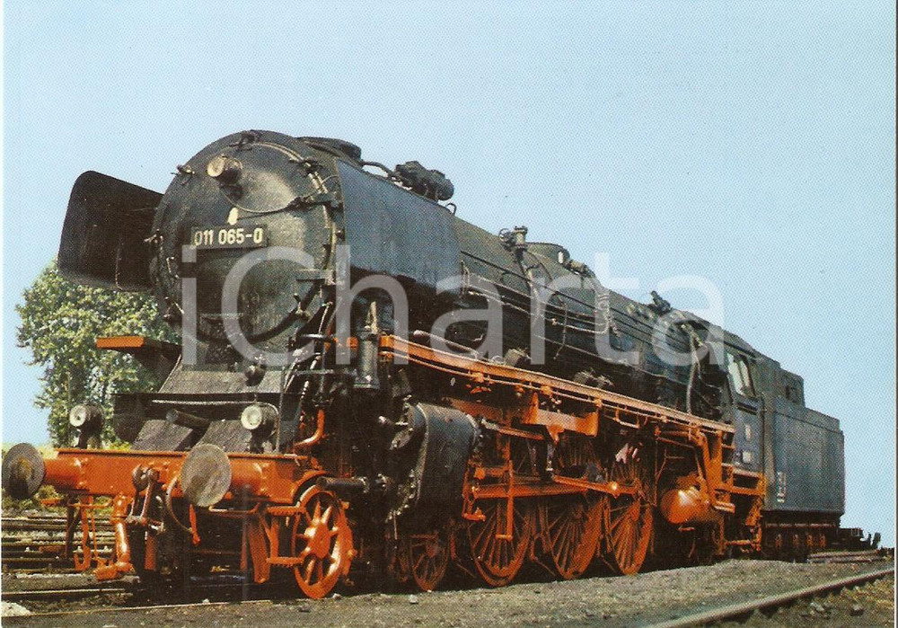 Cartolina originale da collezione 1980 ca GERMANIA  Deutsche Bundesbahn DB Locomotiva BAUREIHE 011 Cartolina FG 1