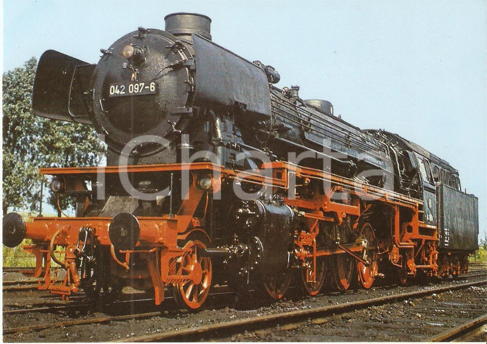 Cartolina originale da collezione 1980 ca GERMANIA  Deutsche Bundesbahn DB Locomotiva BAUREIHE 042 Cartolina FG 1