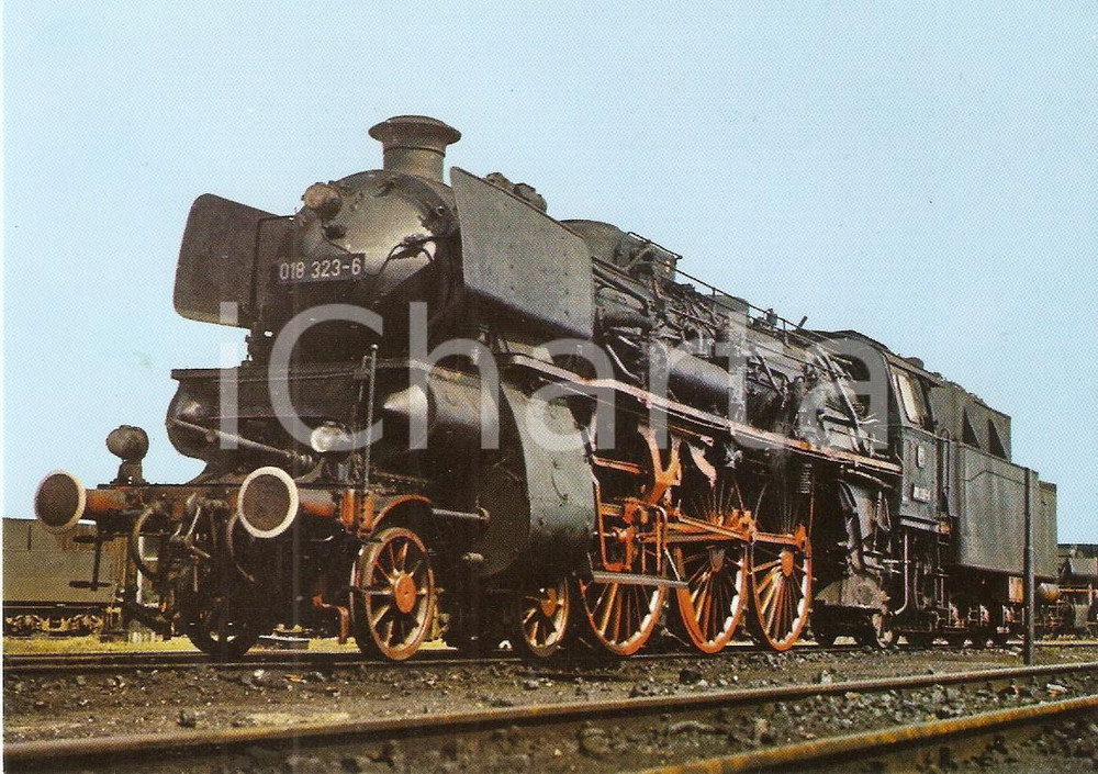 Cartolina originale da collezione 1980 ca GERMANIA  Deutsche Bundesbahn DB Locomotiva BAUREIHE 018 Cartolina FG 1