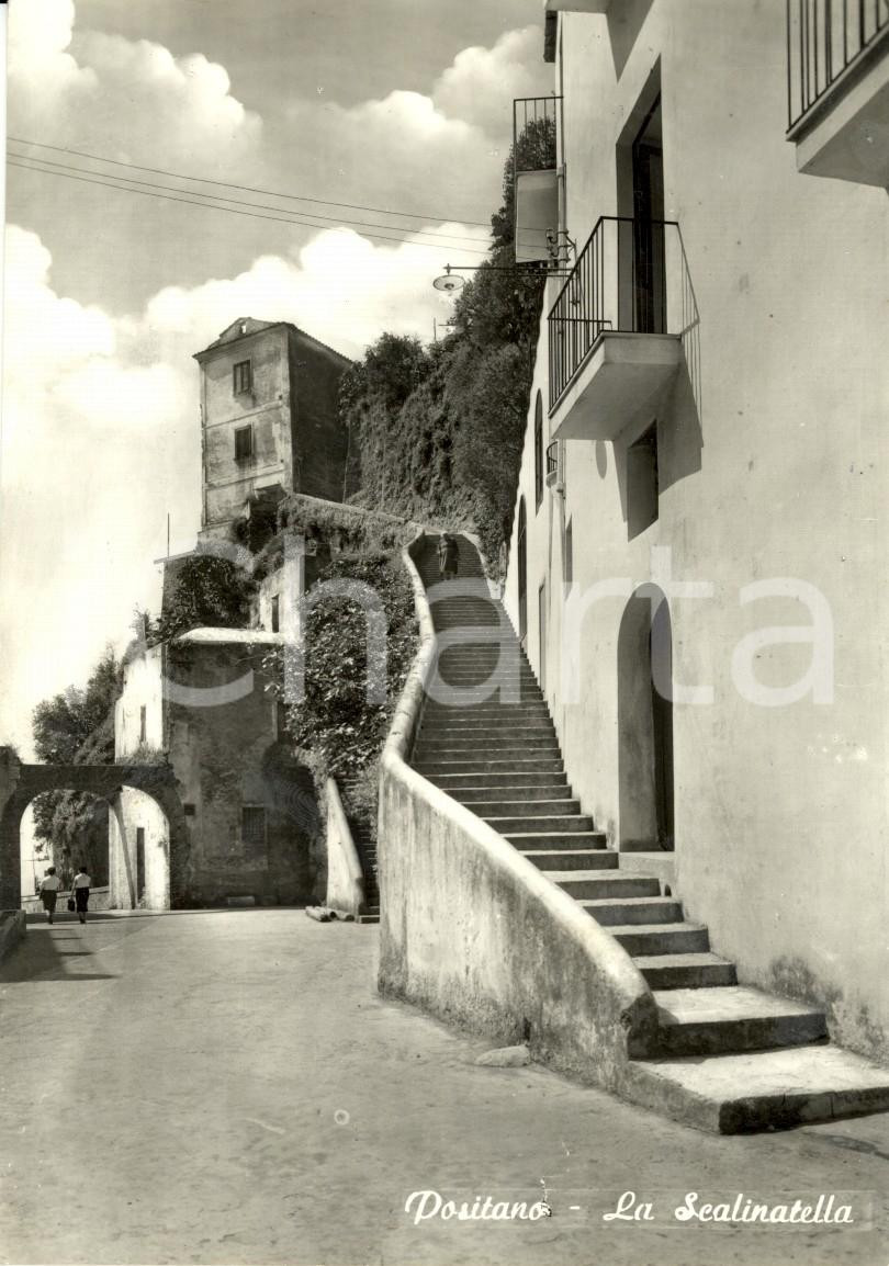 Cartolina originale da collezione 1959 POSITANO SA Veduta della SCALINATELLA Cartolina postale FG VG 1