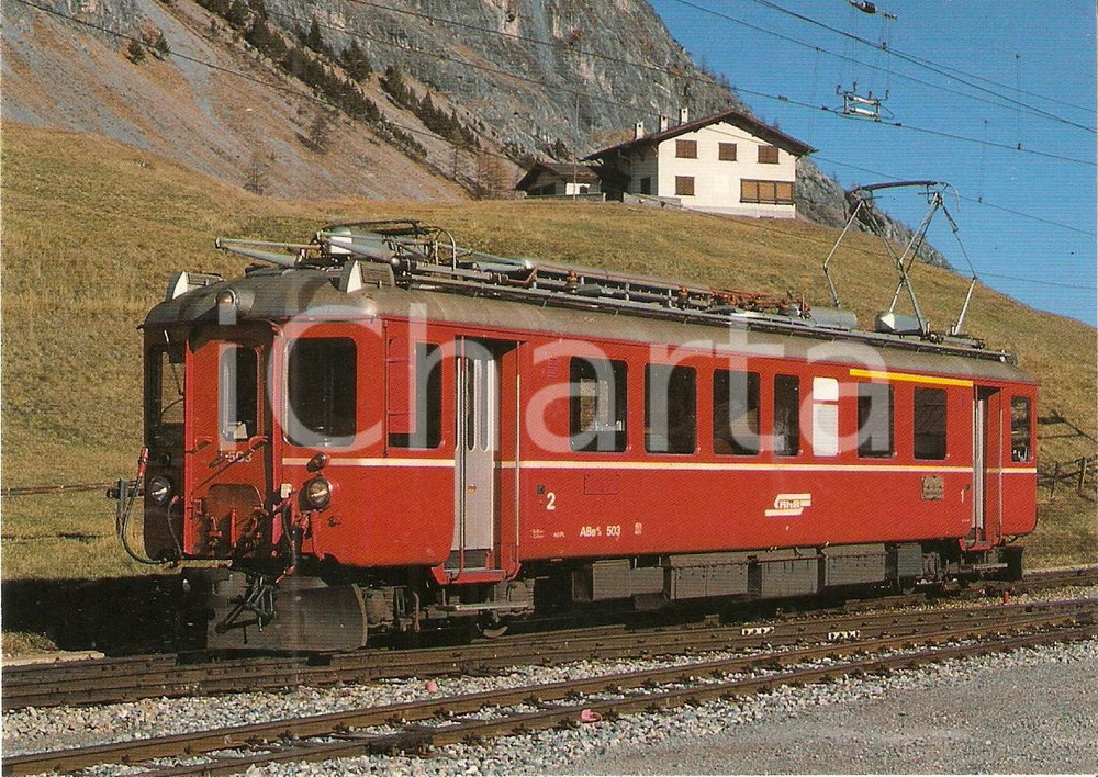 Cartolina originale da collezione 1983 SVIZZERA Rhätische Bahn RhB Locomotiva ABe 4/4 503 Cartolina FG 1