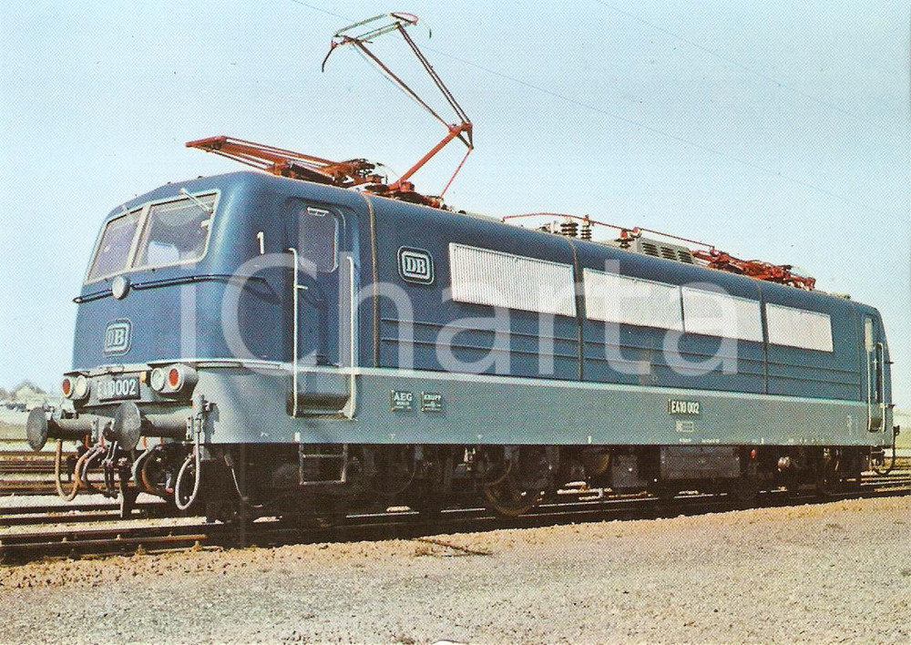 Cartolina originale da collezione 1975 ca GERMANIA FEDERALE Ferrovie DB Locomotiva E 410 Cartolina FG NV 1