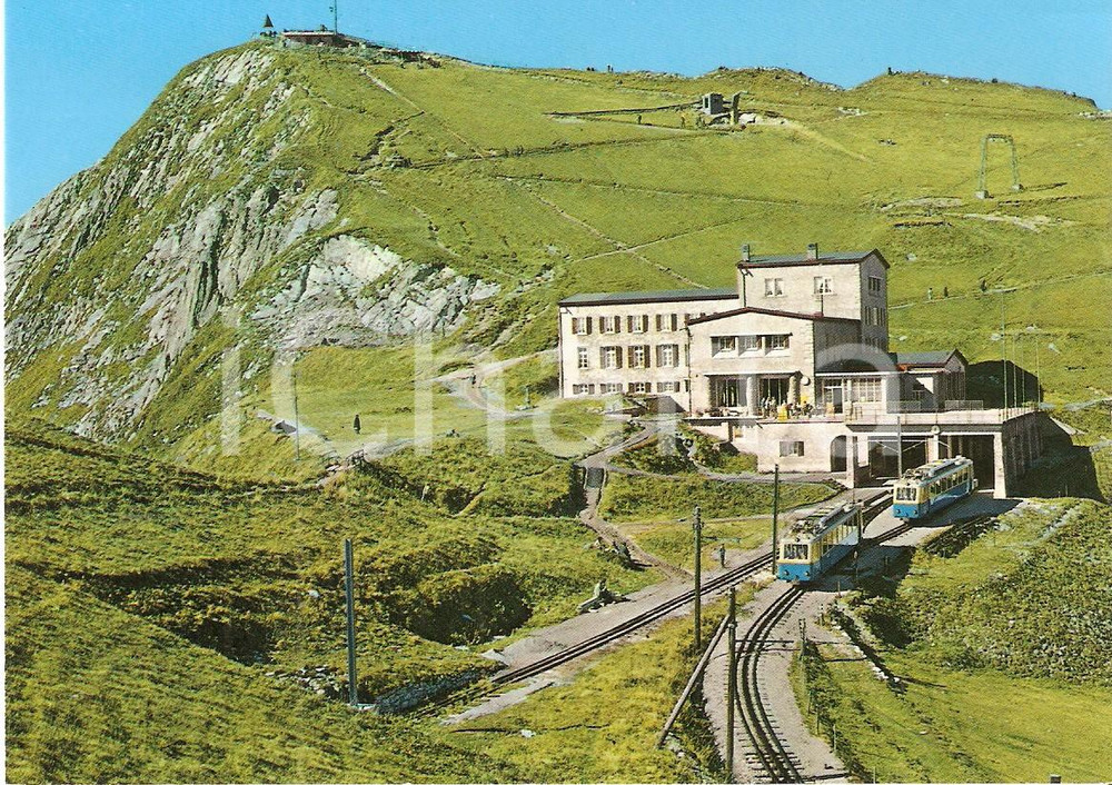 Cartolina originale da collezione 1975 ca MONTREAUX SVIZZERA Grand Hotel des ROCHERS DE NAYE Treno Cartolina FG 1