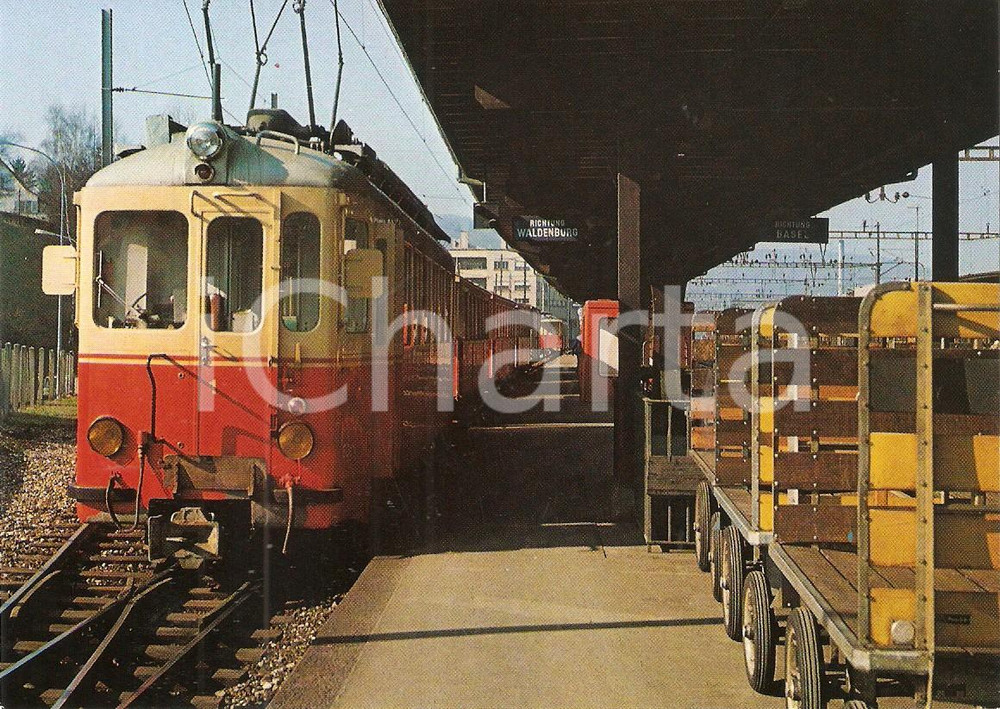 Cartolina originale da collezione 1980 LIESTAL SVIZZERA Centenario WALDENBURGERBAHN Locomotiva Cartolina FG NV 1
