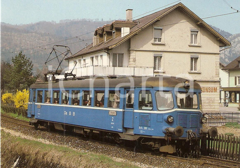 Cartolina originale da collezione 1982 KLUS SVIZZERA Oensingen Balsthal Bahn OeBB Locomotiva Be 2/4 201 *Cartolina 1