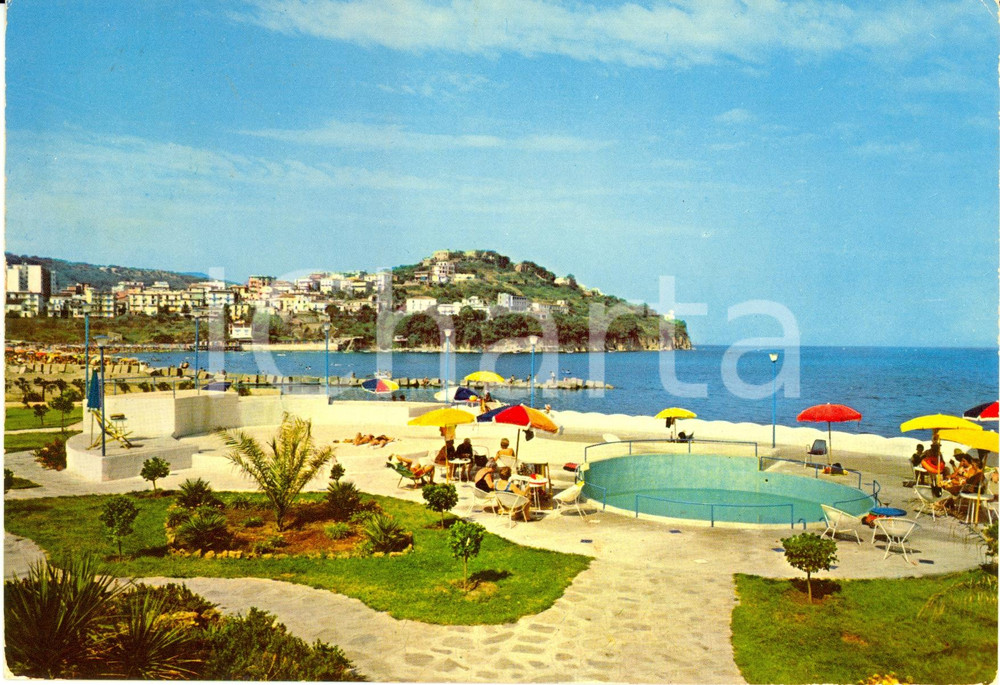 Cartolina originale da collezione 1972 AGROPOLI (SA) Piscina HOTEL MARE con bambini *Cartolina FG VG VINTAGE 1