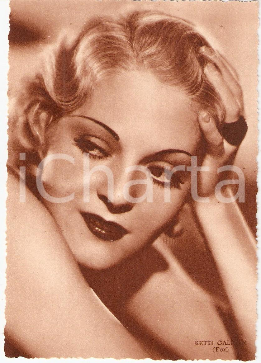 Cartolina originale da collezione 1940 ca CINEMA Ritratto Ketti GALLIAN Attrice FOX *Cartolina FG NV 1