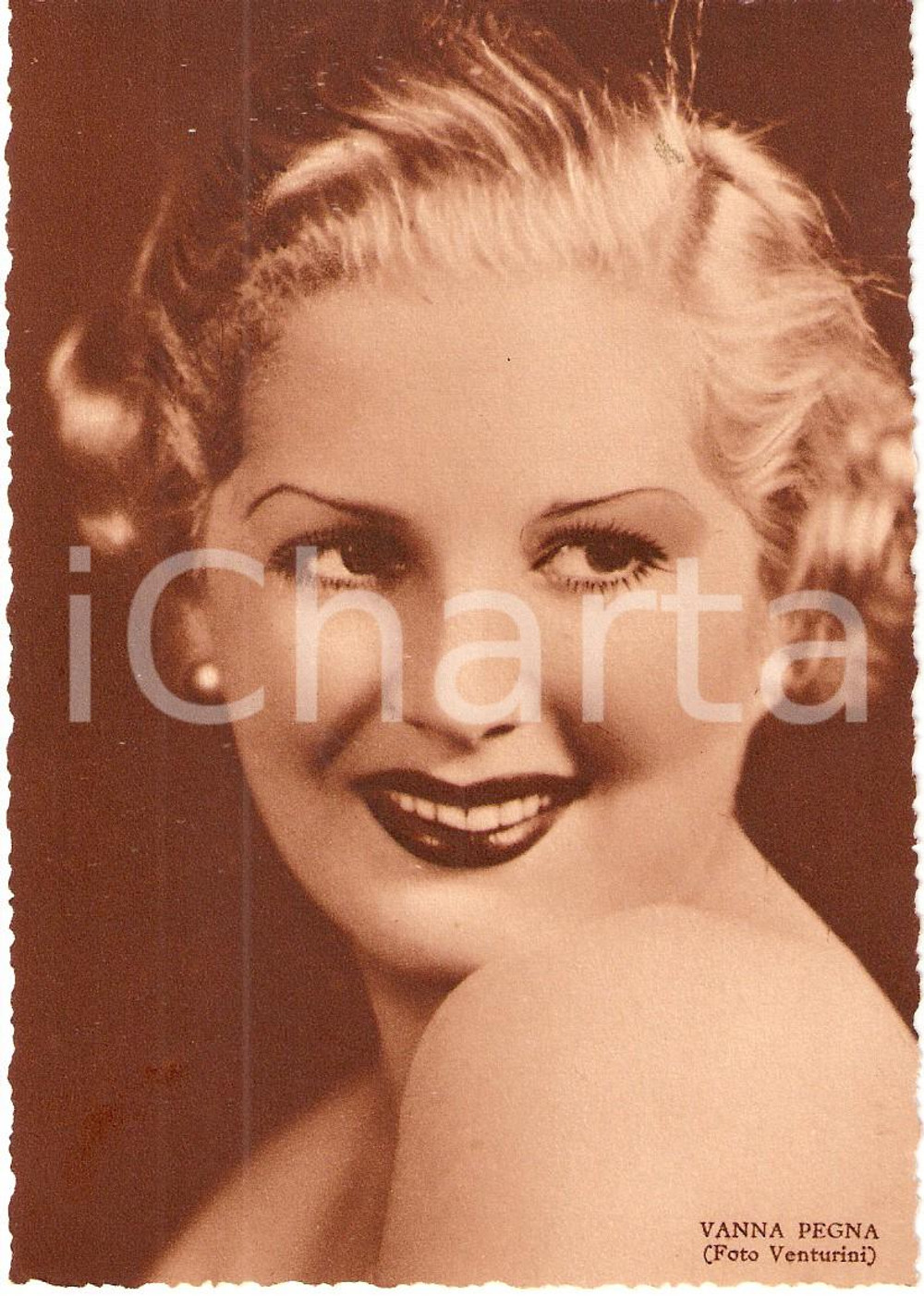 Cartolina originale da collezione 1937 CINEMA Ritratto Vanna PEGNA attrice *Cartolina FG NV 1
