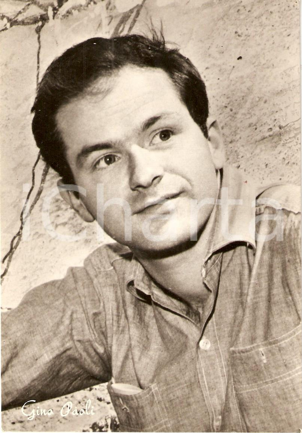 Cartolina originale da collezione 1960 ca MUSICA Ritratto di Gino PAOLI *Cartolina FG NV 1