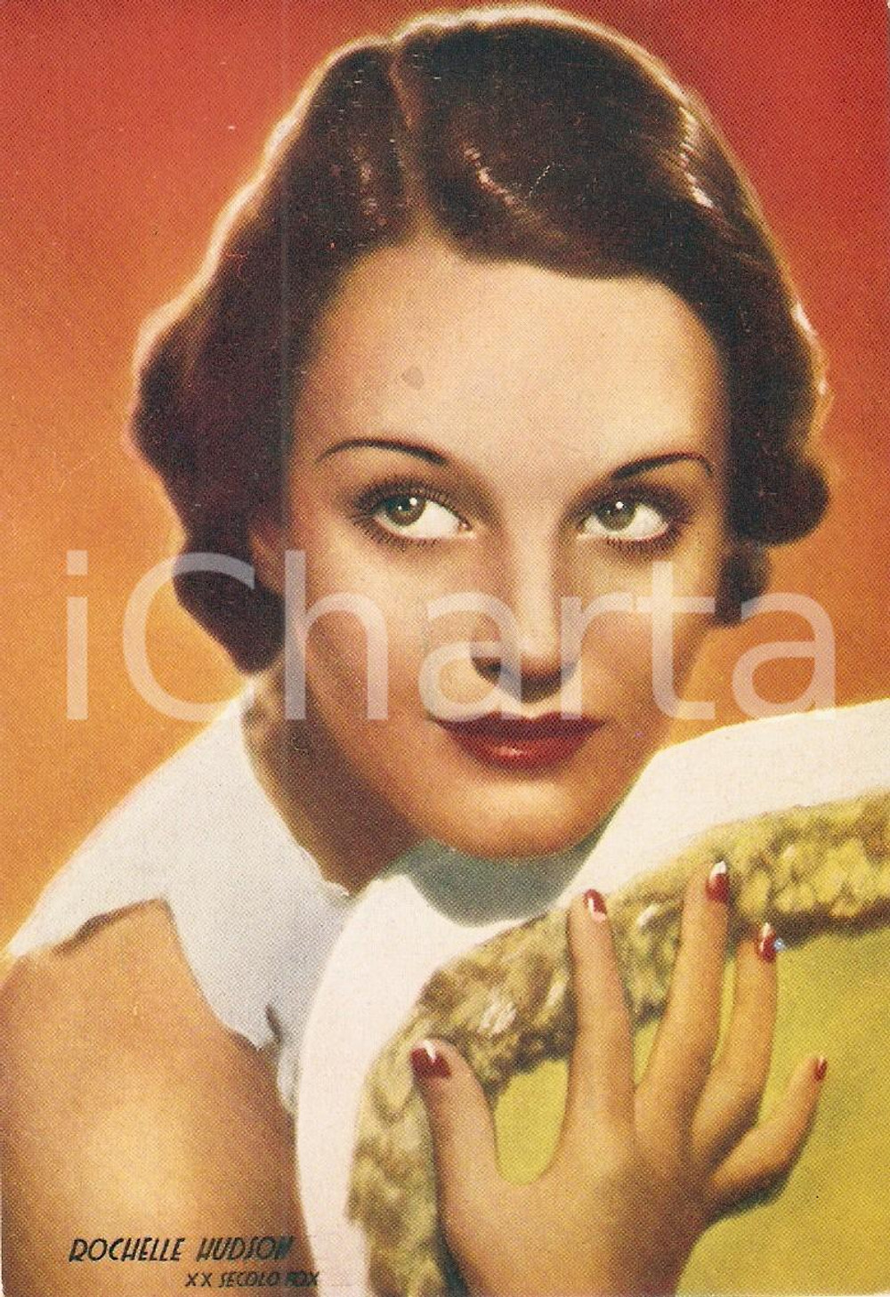 Cartolina originale da collezione 1940 ca CINEMA Ritratto Rochelle HUDSON attrice 20th CENTURY FOX Cartolina FG NV 1
