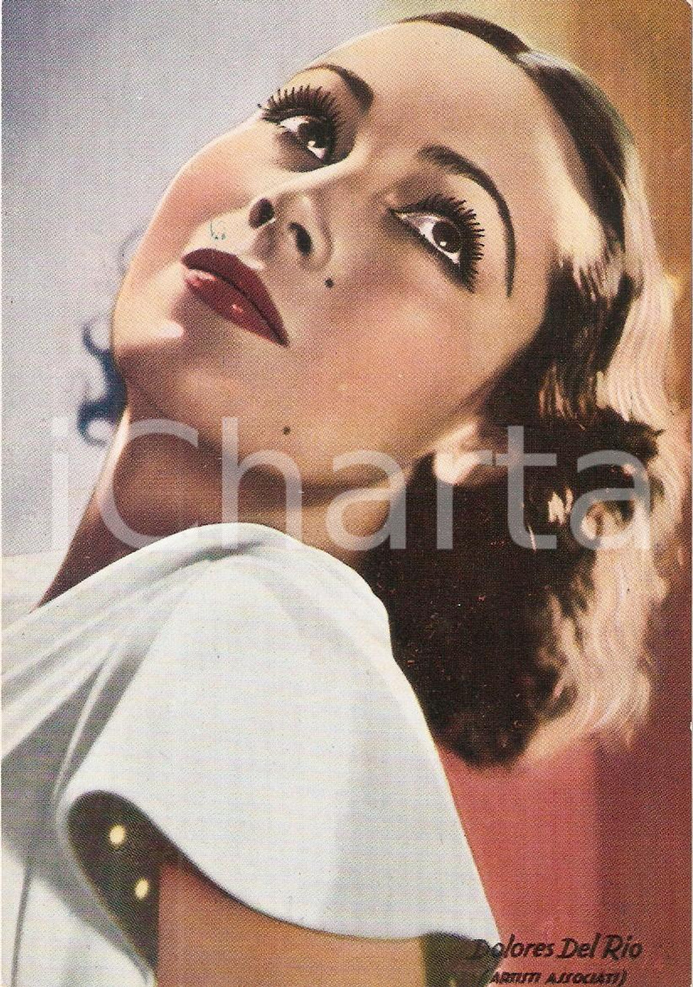 Cartolina originale da collezione 1940 ca CINEMA Ritratto Dolores DEL RIO attrice UNITED ARTIST *Cartolina FG NV 1