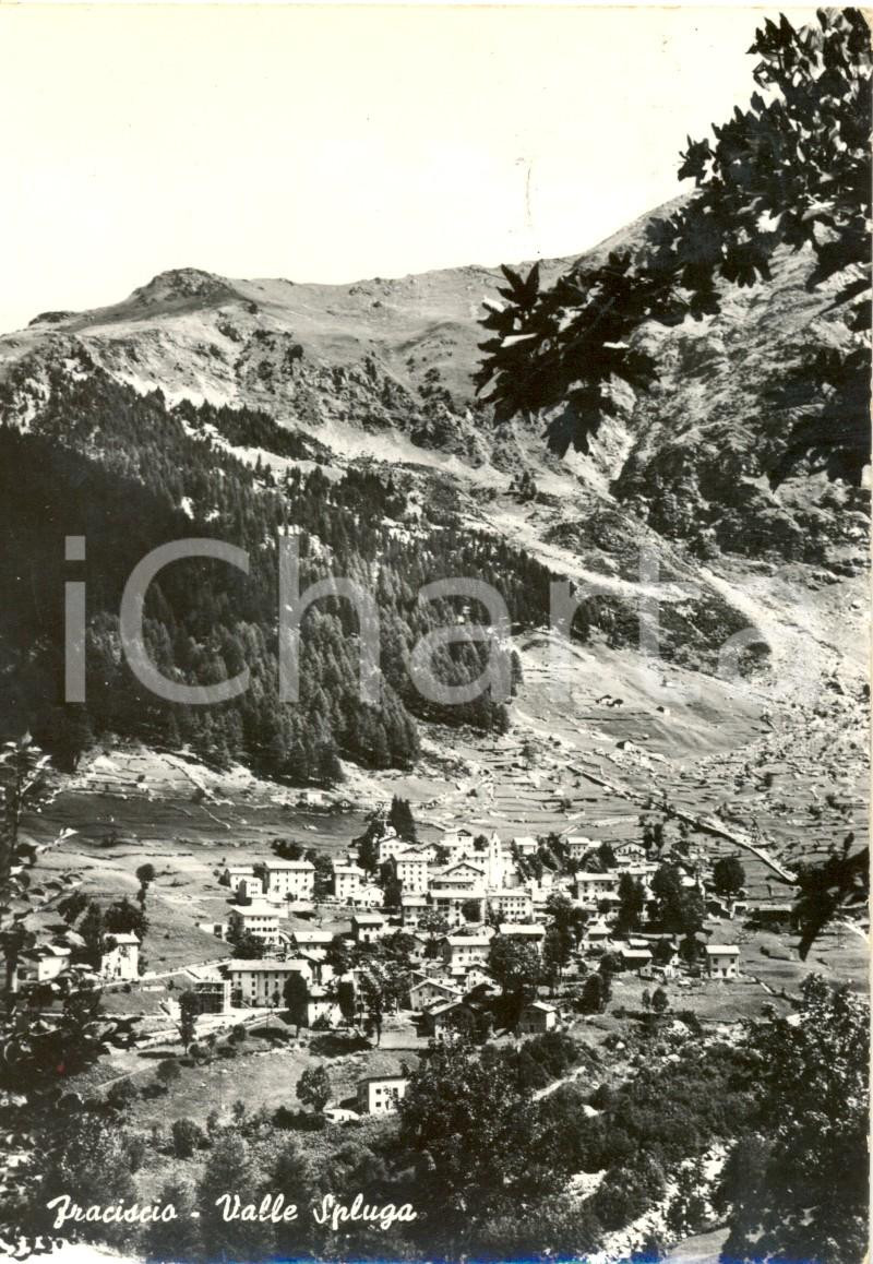 Cartolina originale da collezione 1966 CAMPODOLCINO SO Veduta della frazione FRACISCIO nella Valle SPLUGA FG VG 1
