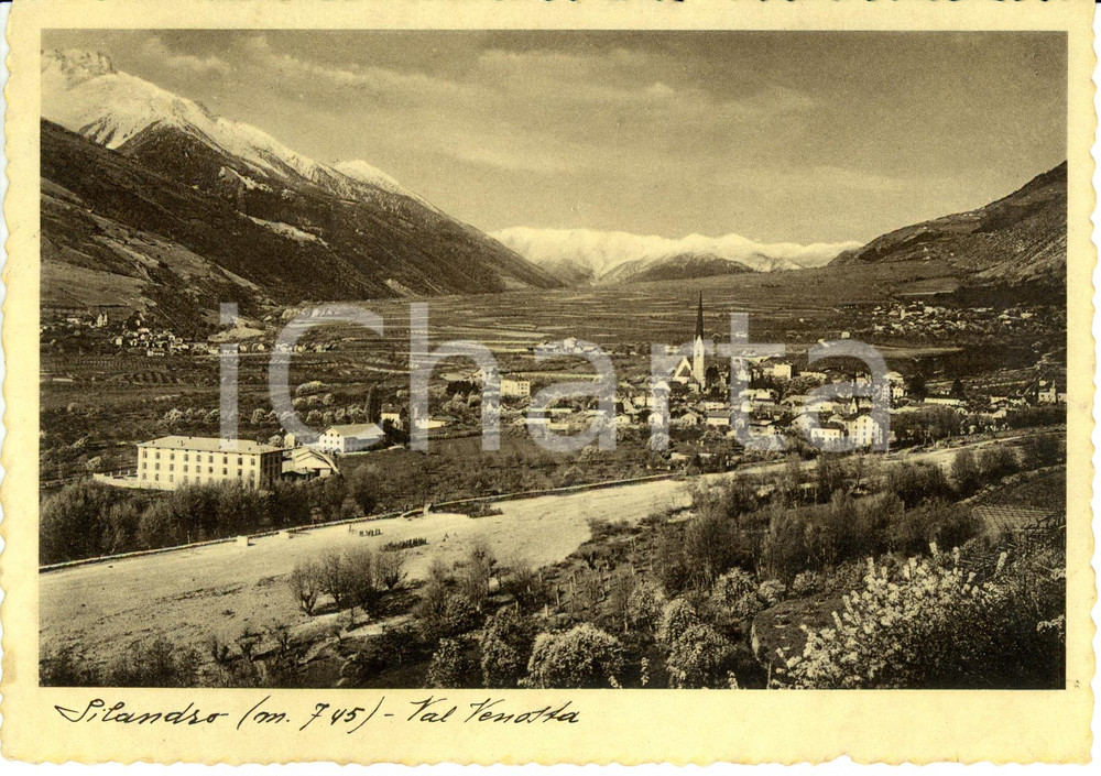 Cartolina originale da collezione 1939 SILANDRO (BZ) Veduta panoramica sulla VAL VENOSTA *Cartolina FG VG 1