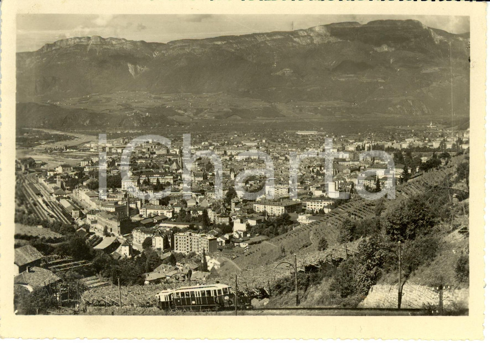 Cartolina originale da collezione 1940 ca BOLZANO Veduta panoramica con catena della MENDOLA * Cartolina FG NV 1