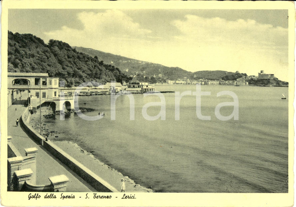 Cartolina originale da collezione 1936 LERICI (SP) Veduta del golfo dalla frazione SAN TERENZO *Cartolina FG NV 1