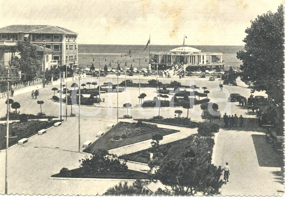 Cartolina originale da collezione 1953 SENIGALLIA (AN) Piazzale LIBERTA' e la ROTONDA *Cartolina ANIMATA FG VG 1
