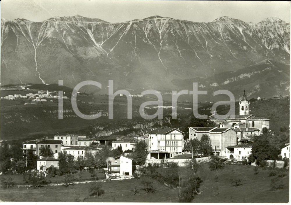 Cartolina originale da collezione 1970 CERRO VERONESE (VR) Veduta paese con monte BALDO *Cartolina FG VG 1