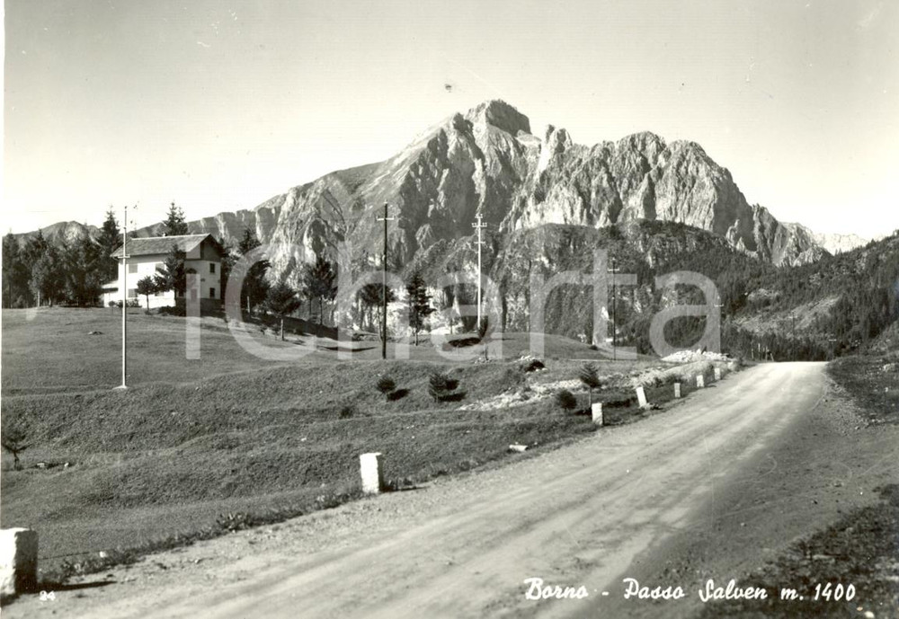 Cartolina originale da collezione 1956 BORNO BS Passo Salven Cartolina postale FG VG 1