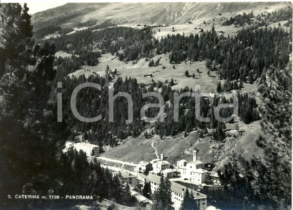 Cartolina originale da collezione 1958 S. CATERINA (SO) Panorama generale dall'alto *Cartolina postale FG VG 1