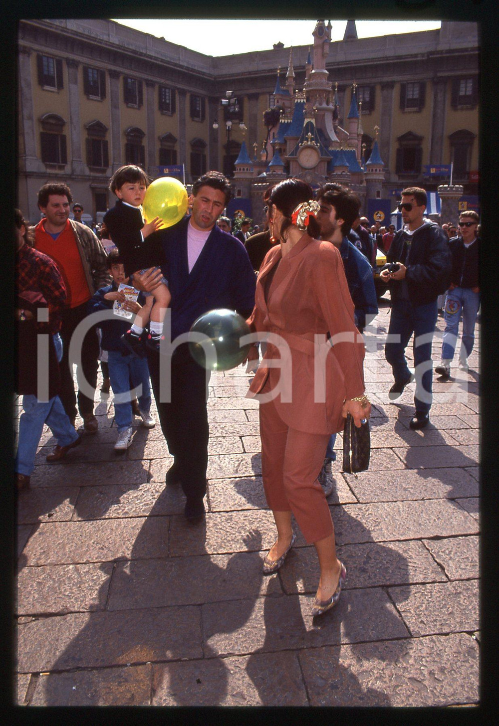 35mm vintage slide* 1990 ca MILANO Carlo e Davide ANCELOTTI - Evento WALT DISNEY