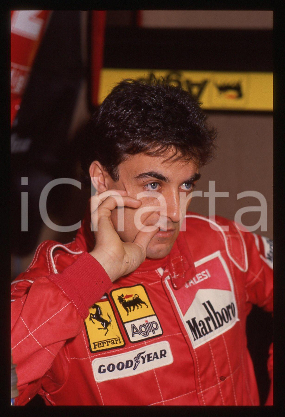 35mm vintage slide* 1995 ca FORMULA 1 Jean ALESI scuderia FERRARI - Ritratto (9)