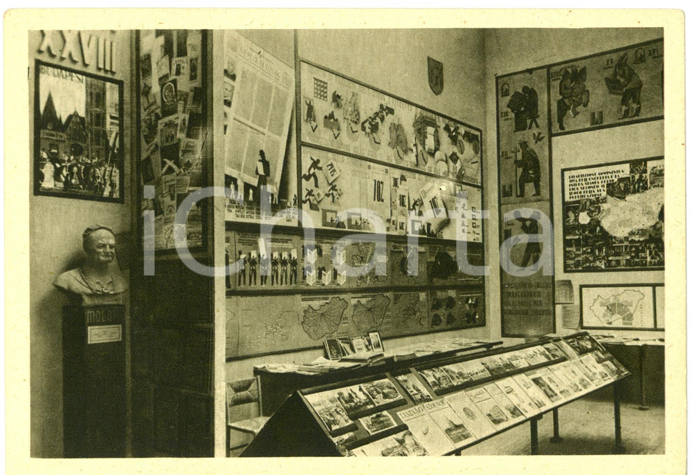 Cartolina originale da collezione 1936 ESPOSIZIONE MONDIALE STAMPA CATTOLICA  Sala UNGHERIA Cartolina FG NV 1